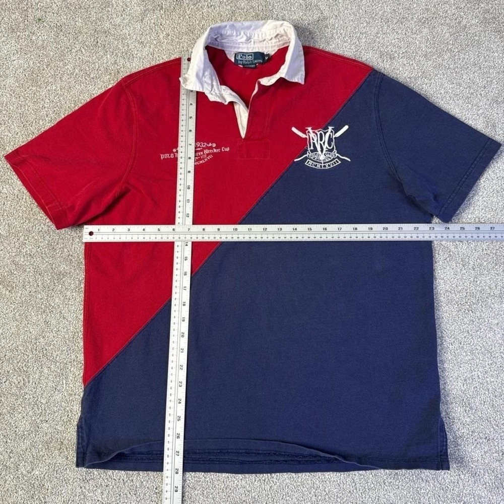 Polo Ralph Lauren Rugby Shirt M 98 Bleecker Cup Crest Colorblock - Picture 6 of 7
